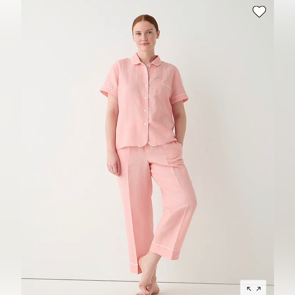NWT J.Crew linen-cotton pajama set